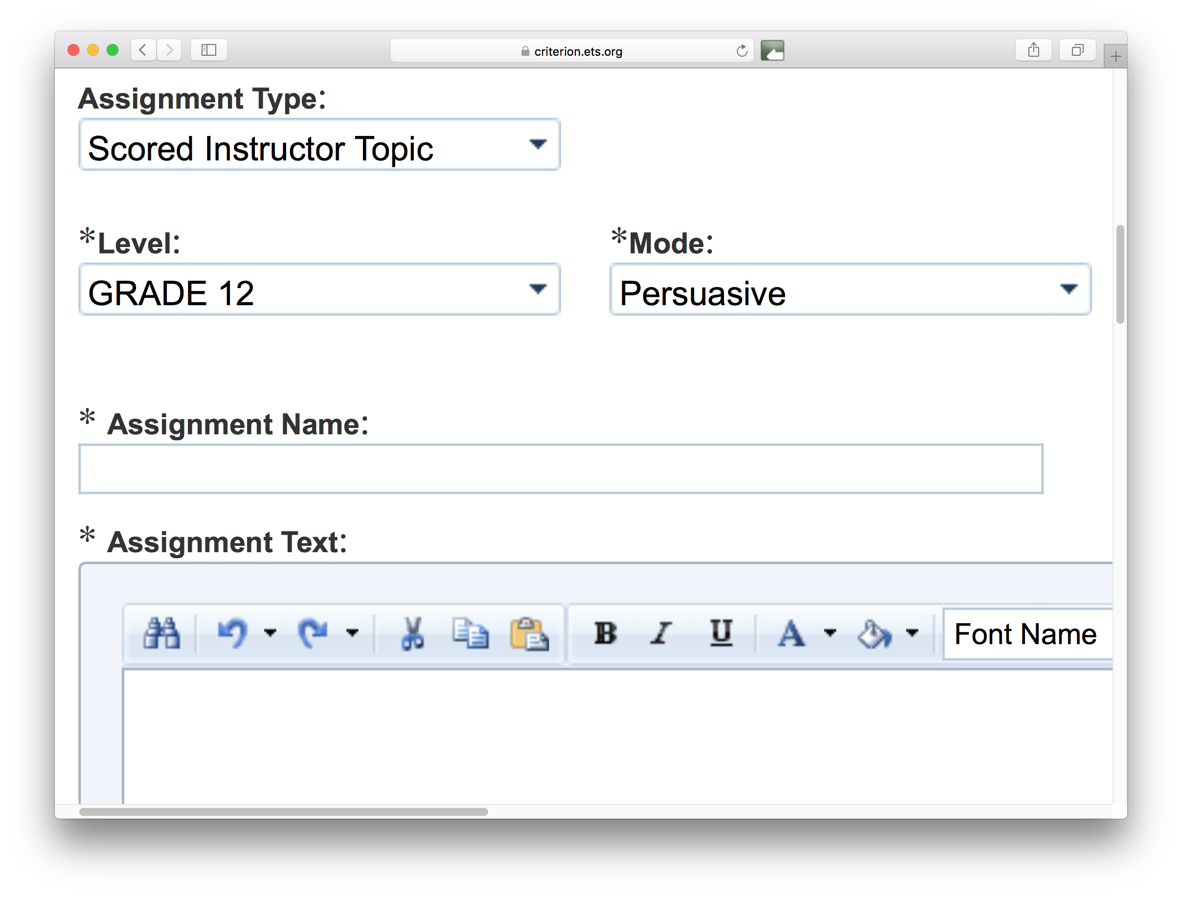 Scored Instructor Topic