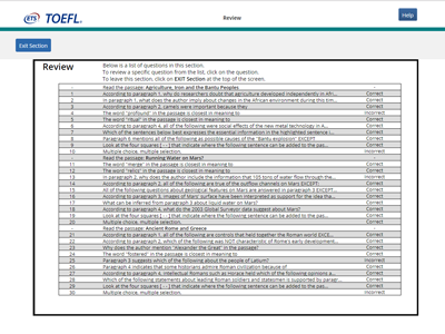 TOEFL iBT® Free Practice Test