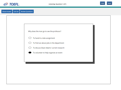 TOEFL iBT® Free Practice Test