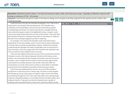 TOEFL iBT® Free Practice Test